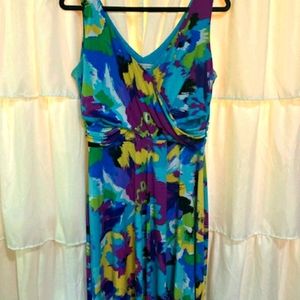 Womans multi color midi dress